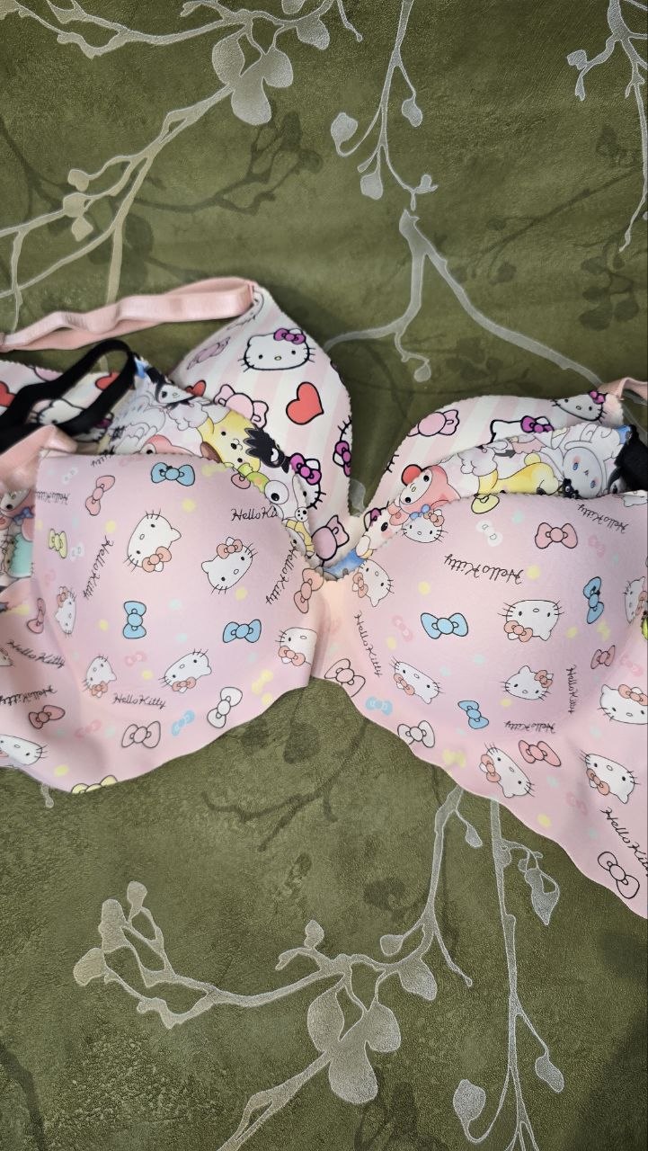 سوتین اسفنجی زنانه طرح Hello Kitty صورتی | فانتزی، نرم و راحت