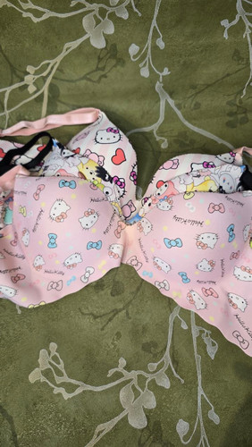 سوتین اسفنجی زنانه طرح Hello Kitty صورتی | فانتزی، نرم و راحت