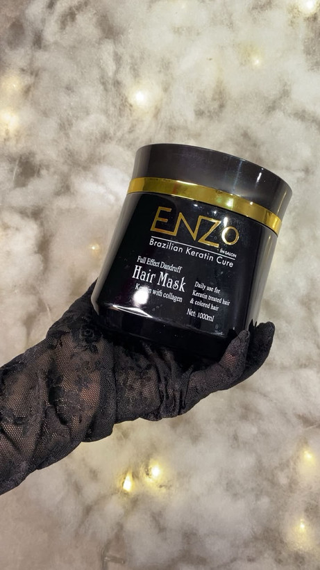 ست کراتین مو ENZO Brazilian Keratin Cure | شامپو، ماسک و روغن مو